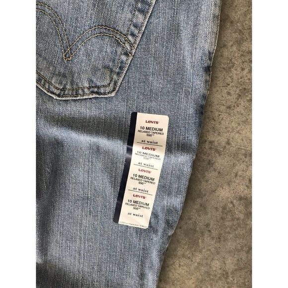 Levi’s Relaxed Tapered Womens Light Stonewash At Waist Jeans 10 Medium - Picture 6 of 11